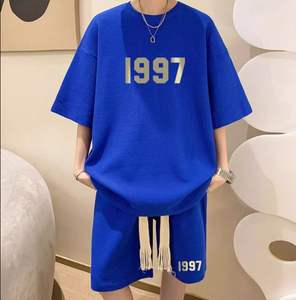 Custom <b>Sleeveless</b> T Shirt 2 Piece Set Cotton Screen Print <b>Tshirts</b> and Shorts Set for <b>Men</b> - Product Image 6