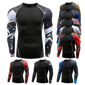Camiseta de Rashguard Personalizada para MMA, para Hombre, Ajuste de Entrenamiento, Secado Rápido, Transpirable, Tejido Sostenible de Primera Calidad, para Surf, BJJ, Grappling - Product Image 4