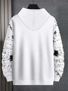 เสื้อฮู้ดผ้าฟลีซสำหรับผู้ชาย, เสื้อมีเชือกผูกคอปกแบบลำลองแห้งเร็วระบายอากาศได้ดีผ้าโพลีเอสเตอร์/ คอตตอนใส่ได้ทั้งชายและหญิงดีไซน์ใหม่2024 - Product Image 2