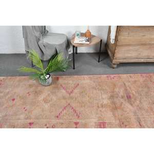 Tapis turc Vintage 28x143ft Beige Rose Grande surface Laine Jacquard Tissage Motif abstrait Couloir Rectangulaire Modèle Latex Support - Product Image 2
