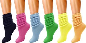 バルクパックソフトエクストラロングスクランチニーハイソックス6ペアスラウチソックス女性用 - Product Image 6