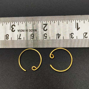5 paires de crochets de boucles d'oreilles en cuivre plaqués or 18 carats, argent et or rose, avec revêtement E-Coated, pour perles de taille MM, emballées en sachet - Product Image 2