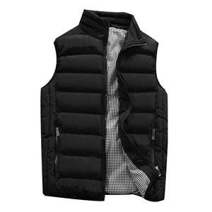 Hot Selling Men's Casual Winter Sleeveless Quilted Down Jacket Best Quality Waterproof Zipper Multi-Pockets <b>Black</b> Puffer <b>Vest</b> - Product Image 2