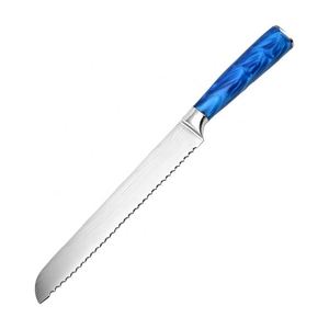 Vente en gros personnalisé OEM ODM Coutellerie Couteau de chef avec manche en résine bleue Couteau de cuisine en acier inoxydable et métal - Product Image 5