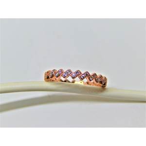 Cubic Zirconia Eternity Band 925 Sterling Silver con acabado en oro rosa Joyería fina para bodas Modelo 2017 - Product Image 4