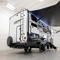 Vente flash Mini caravanes légères 22,31 pieds Tout-terrain Caravane RV Van Caravane de voyage avec lit double et cuisine