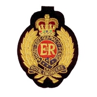 Écusson brodé fait main en tissu bullion, motif croissant de lune doré, pour casquettes, chapeaux d'aviateurs et maritimes, à coudre, OEM