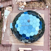 Dôme géodésique en verre d'aluminium de luxe pour l'extérieur, 8m, 15m, 20m, tente de maison en forme de boule, véranda en verre, serre, capsule spatiale, maison de camping