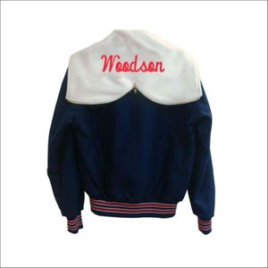 Blousons universitaires personnalisés pour hommes, style urbain, en polyester, imperméables, coupe-vent, respirants, col montant, broderie frontale, vente en gros - Product Image 2