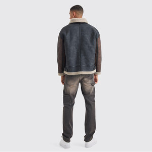Tenue tendance Veste en cuir de vachette facile à porter Collection hiver Veste en cuir pour homme à prix de gros de style luxueux - Product Image 4