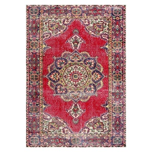 <b>RUGS</b> DEPOT LXDP-0035 Wholesale Red <b>Burgundy</b> Traditional Anatolian Digital Printed Machine Washable Chenille Area <b>Rug</b> Non Slip - Product Image 1