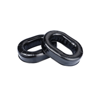 Coussinets d'oreille en silicone noir robustes et confortables pour casque d'aviation, accessoire étanche pour pilotes