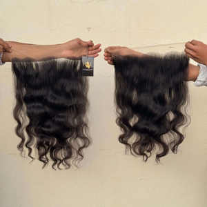 Bodywave rizado 5x5 6x6 virgen cutícula alineada crudo indio templo cabello humano Hd transparente completo encaje cierre pelucas - Product Image 1