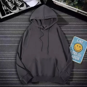 Nueva Sudadera con capucha de peso pesado, sudadera informal de manga larga para hombre, sudadera de Color sólido holgada que combina con todo a la moda para Otoño e Invierno - Product Image 5