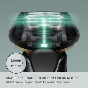 Rasoir électrique pour homme avec tondeuse escamotable, utilisation humide/sèche, rasoir à 5 lames, tête pivotante flexible, étanche IPX7 pour usage corporel - Product Image 2