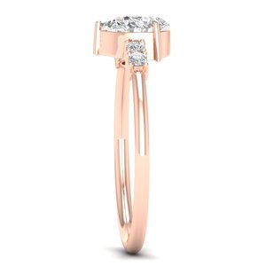 Anillos de Compromiso de Plata de Ley 925 de Alta Calidad REYES con Corte de Pera y Moissanita de 0.89 Quilates, Precio al por Mayor, Joyería con Certificado GRA - Product Image 3