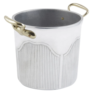 Seau à glace en aluminium massif blanc enduit de poudre présentoir de comptoir d'appareils de barman refroidisseur à vin en métal personnalisé au prix de gros - Product Image 3