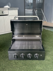 Barbecue a <span class=keywords><strong>Gas</strong></span> e Carbone 27.5 Pollici, Uso Duale, 48450BTU, Professionale con 4 Bruciatori, Griglia a <span class=keywords><strong>Gas</strong></span> Integrata in Acciaio Nero - Product Image 4