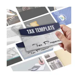 قالب الضرائب اصنعي بنفسك 3.5 بوصة × 2 بوصة بطاقات أعمال مخصصة بطاقات أعمال مطبوعة عالية الوضوح للبيع بالجملة
