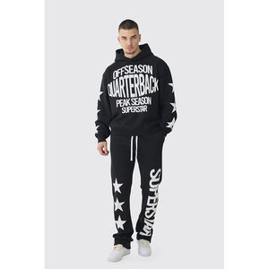 Pull-over personnalisé pour hommes, survêtement à capuche imprimé bouffant de saison morte Boxy surdimensionné pour hommes, séchage rapide, fabriqué au Pakistan - Product Image 1