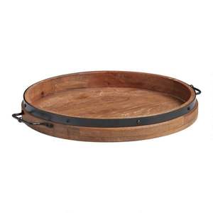 PLATEAU DE SERVICE EN BOIS POUR MAISON RONDE CONÇU PERSONNALISÉ pour la cuisine, la maison ou l'hôtel Style classique pour la fête ou la nourriture Ser - Product Image 2