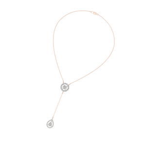 925 <b>Sterling</b> <b>Silver</b> Y-Drop Necklace 51 Moissanite Stones 0.50ct Circle Pear Pendant Rhodium Plated <b>for</b> Gift Customized <b>Women</b> OEM - Product Image 3