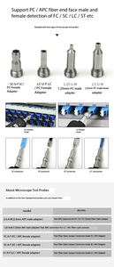 Puntas de sonda de inspección de fibra óptica o adaptador de sonda de inspección Compatible con microscopio VIAVI JDSU P5000i - Product Image 3
