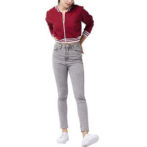 Breathable Fashion New Style Fall Jackets for Women Pocket Zip Crop <b>Top</b> <b>Coats</b> Varsity Jacket Women Crop <b>Top</b> Long Sleeve Comfy - Product Image 3