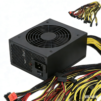 Bloc d'alimentation ALEO 4U Silent ATX 2000W 20+4 broches 12V compatible avec 8 connecteurs de cartes graphiques, pour serveur, noir, en matériau PC
