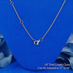 18kt ทรงบาแกตต์สีทองล้วนดีไซน์คลาสสิกประดับเพชรแท้ทรงเรขาคณิตแฟชั่นประดับบาร์สร้อยคอนำโชค - Product Image 3