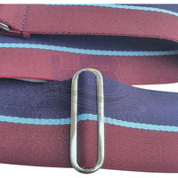 Ceinture d'uniforme réglable en polyester, coton et nylon, robuste, personnalisée, motif rayé élégant, tissu de qualité supérieure, boucle antidérapante
