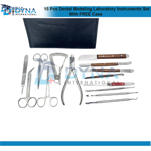 ชุดเครื่องมือทันตกรรม15ชิ้นสำหรับห้องปฏิบัติการฟรีเคสเกรดเยอรมัน - Product Image 4