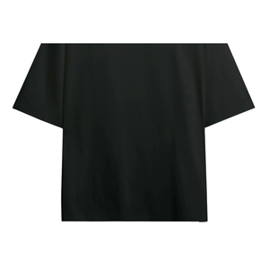 เสื้อยืดลำลองผู้ชายไซส์ใหญ่ คุณภาพสูง ระบายอากาศได้ดี เป็นมิตรกับสิ่งแวดล้อม ปักโลโก้ได้ตามต้องการ สีดำล้วน 220gsm - Product Image 5
