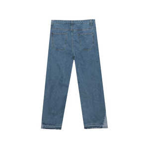 Pantalon en denim déchiré extensible coupe ample le plus vendu jean de style de rue brodé respirant pour la technique de lavage d'hiver - Product Image 2