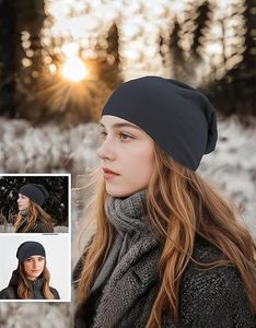 Nouveau gros en détresse Style hommes femmes mode Long Slouchy Beanie chapeaux surdimensionné Baggy bonnets casquettes - Product Image 1