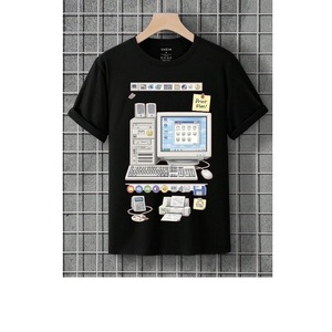 Felpa con Cappuccio Cyber Tech Effetto Lavato con Stampa Digitale - Unisex Nera o Bianca - Product Image 4