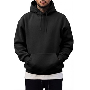 Sudadera con Capucha Casual para Hombre, Estilo Holgado, Básica, Lavada, Forro de Poliéster/Algodón, con Logotipo de Diseño Personalizado - Product Image 5