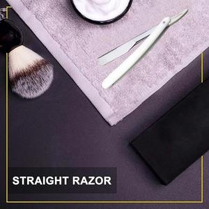 Rasoir à barbe de salon à bord droit avec poignée en plastique en acier inoxydable - Product Image 4