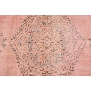 Vintage 29X76 ft rose turc laine tapis fait à la main classique grande surface Rectangle motif abstrait Latex pour couloir chambre décor - Product Image 5
