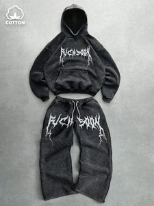 Ensemble de survêtement deux pièces pour homme, à capuche, décontracté, écologique, pour le sport, la gym, en tissu technique polaire réversible, coupe-vent et respirant - Product Image 3