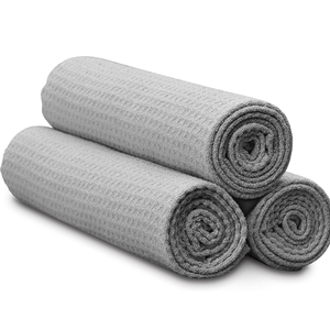 Toalla de gimnasio de algodón 100% al por mayor para hombre, logotipo personalizado, diseño de gofres bordados con cremallera y bolsillo, toalla deportiva - Product Image 4