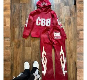 Ensemble de survêtement décontracté unisexe avec logo personnalisé, vêtements de sport respirants, 100% coton, de haute qualité, confortable, tissu doux pour l'entraînement et la rue - Product Image 6