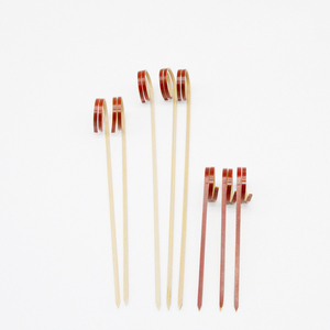 Bán buôn nhà máy giá rẻ tự nhiên Knot trái cây thanh tre trang trí hình trái tim xiên - Product Image 5