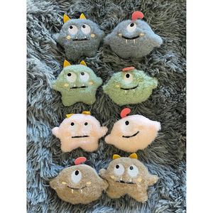 8pcs Trendy Crystal & Rhinestone Little Monster Brooch Pins Cute Enameled Flower & Number Pins Main Material Crystal Rhinestone - Product Image 1