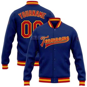 High-quality <b>Wool</b> <b>Cotton</b> & Long Sleeve Custom Design Varsity Jacket Wholesale Custom Logo College Baseball Jacket For Men Adults - Product Image 2