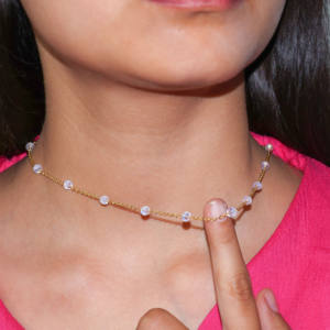 Collar de cadena con cuentas de piedra lunar de 14 pulgadas de Plata de Ley 925 para mujer, joyería de boda con cuentas finas, regalo, collar de piedra natal - Product Image 3