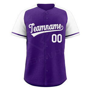 Nouveau prix raisonnable, meilleure qualité, 100% polyester, antibactérien, respirant, séchage rapide, maillot de baseball grande taille, nom d'équipe personnalisé - Product Image 1