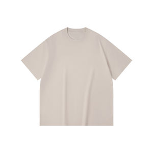 T-shirt décontracté à col rond et à épaules tombantes 230GSM 100% coton, surdimensionné, coupe carrée, t-shirts personnalisés de qualité supérieure, vente en gros - Product Image 3