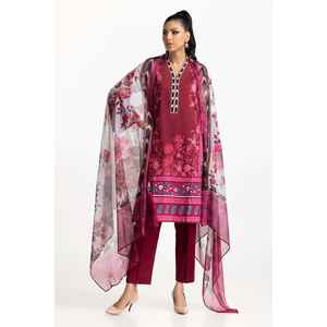 Conjunto de Traje de 3 Piezas con Estampado Cruzado Rosa para Mujer - Product Image 4