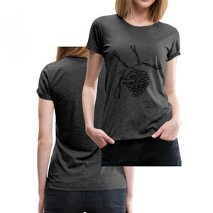 เสื้อเชิ้ตแขนสั้นคอวีสีดําและคอกลมแขนสั้นด้านล่าง เสื้อยืดผู้หญิงผ้าฝ้าย 100% สีทึบบาง - Product Image 6